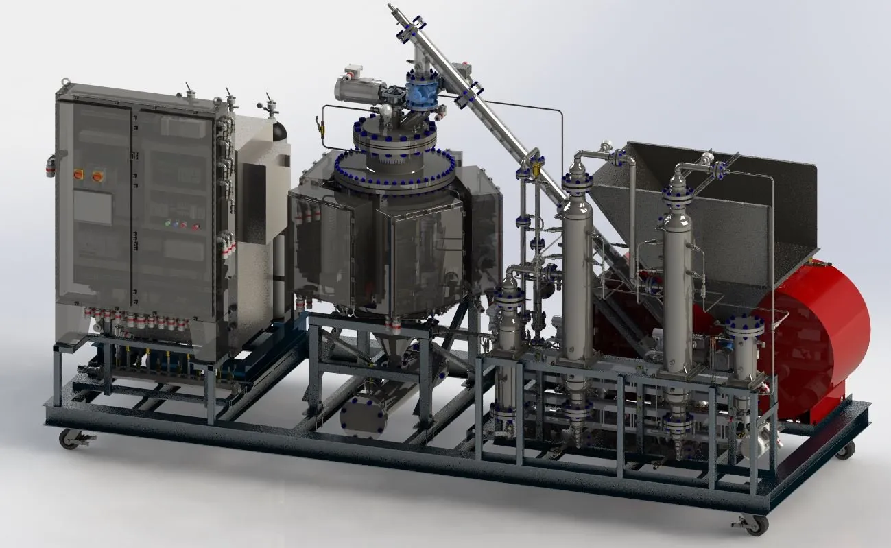 Containerized pyrolysis unit